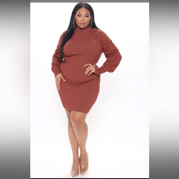 NEW Fashion Nova Milan Sweater Mini Dress Size 2X - Picture 1 of 12